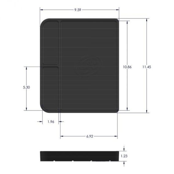 3pc. Set - Charcoal Silicone Tool Tray - S&B 80-1004