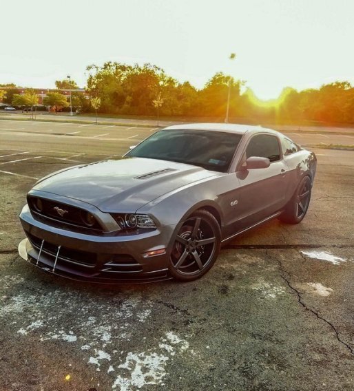 APR Performance Carbon Fiber Wind Splitter With Rods fits 2013-2014 Mustang W/Roush Lip