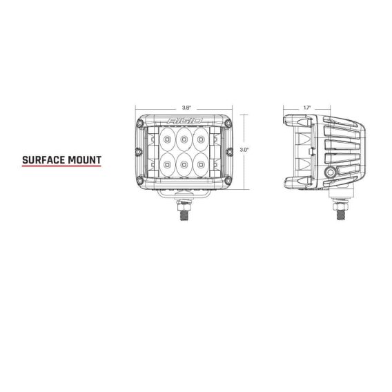 Driving Surface Mount White Housing Pair D-SS Pro RIGID Industries 862313