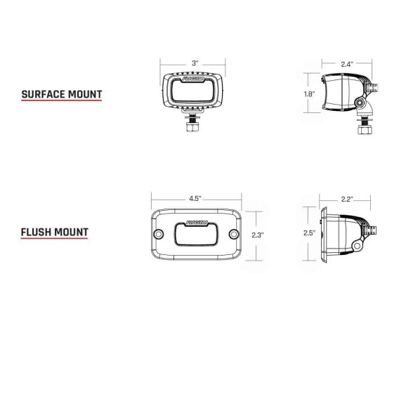 SAE Fog Light Pair SR-M Pro RIGID Industries 902533