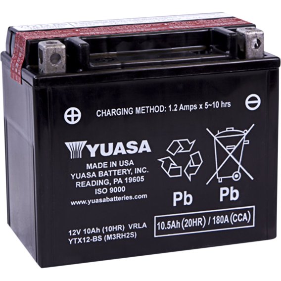 Yuasa 12V AGM Battery BS with Acid Bottle