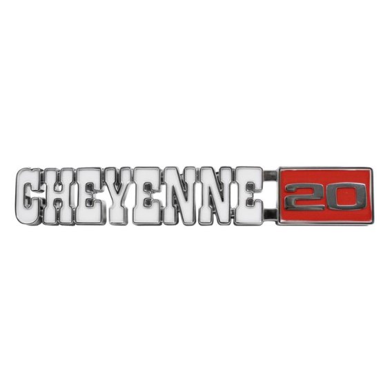 1971-1972 Chevrolet and GMC Truck Front Fender Emblem, "Cheyenne 20" Pair