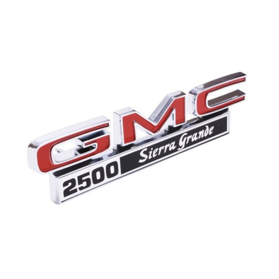 1971-1972 GMC Truck Front Fender Emblem, "GMC 2500 Sierra Grande' Pair