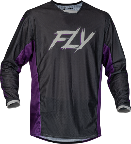 Fly Racing Kinetic Mesh Rave Jersey Black/Purple/Silver Sm