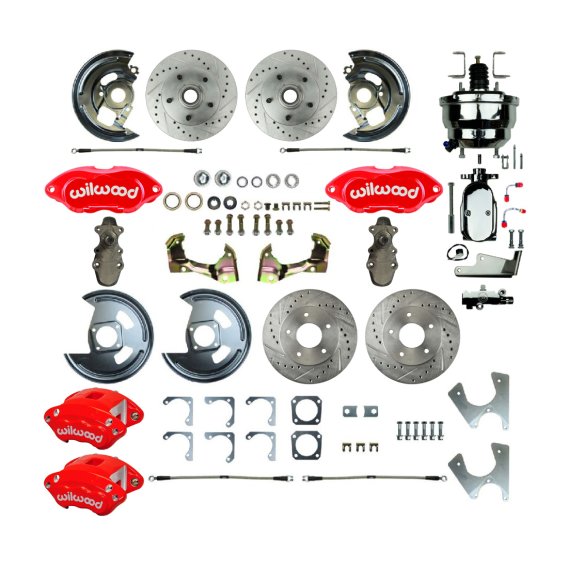 1967-1974 GM F-Body Disc Brake Conversion Kit by The Right Stuff with Power 8" Booster, Wilwood C...
