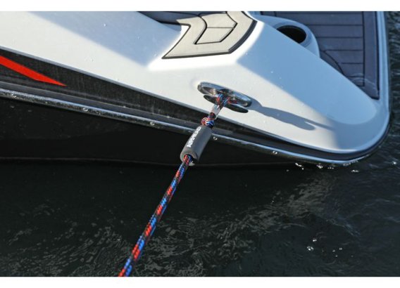 Airhead Bungee Dock Line 4 FT Black/Blue/Red for Boats & PWC up to 3500 lbs