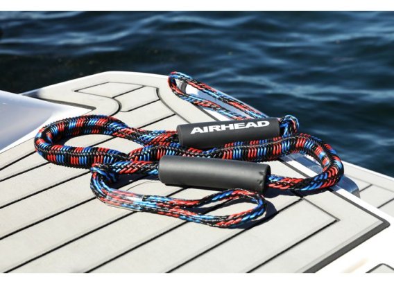 Airhead Bungee Dock Line 6 ft Black/Blue/Red for Boats & PWCs