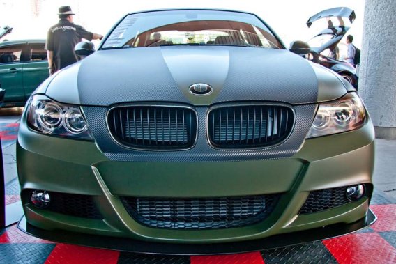 APR Performance Carbon Fiber Wind Splitter With Rods fits 2005-2010 BMW E90 M Sport bumper