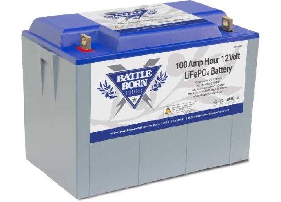 Battle Born Batteries 100AH 12V LiFePO4 Deep Cycle Battery BB10012