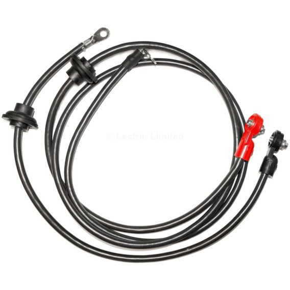 1971 C3 Corvette Lectric Limited Battery Cable Set with Ground Straps, 2 Gauge, Side Post