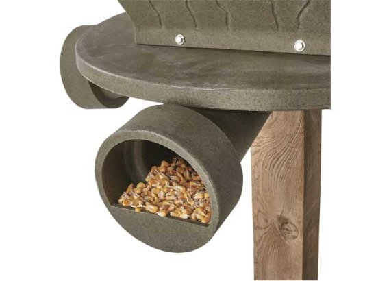 Banks Outdoors Feedbank 300 Gravity Deer Feeder with 300 lbs Capacity and 4 Feed Ports