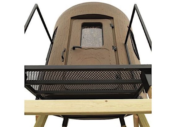 Banks Outdoors Deck Plate for Stump Hunting Blinds with Handrails and Large Platform