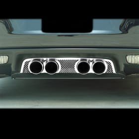 C6 Corvette Laser Diamond Mesh Exhaust Port Filler Panel