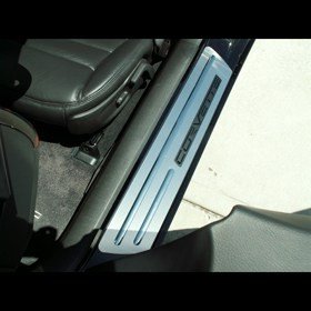 C6 Corvette Brushed Stainless Ribbed Stock Doorsills