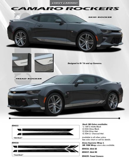 2016-2023 6th Generation Camaro Rocker Stripes Kit