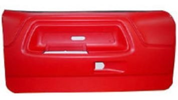 1970-1974 Dodge Challenger Vans Auto Manual Door Panels Red Pair