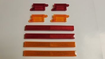 1970-1971 Cuda Barracuda & Fury Vans Auto Side Marker Reflector Lens Set