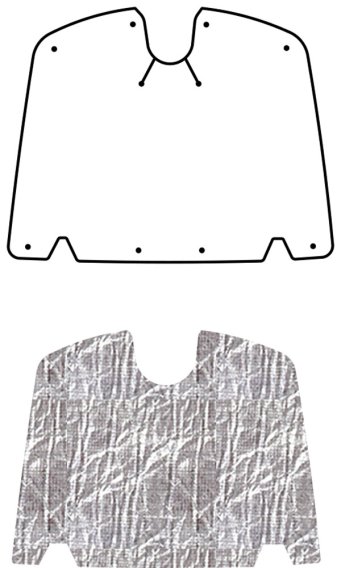 1953-55 Chevrolet Corvette QuietRide Solutions AcoustiHood Under Trunk Cover Smooth