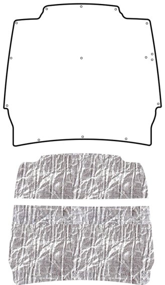 1956-57 Chevrolet Corvette QuietRide AcoustiHood Under Hood Cover Smooth