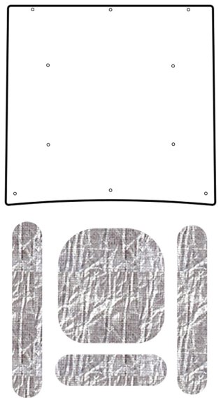 1967-68 Cougar QuietRide Solutions AcoustiHood Under Hood Cover Kit