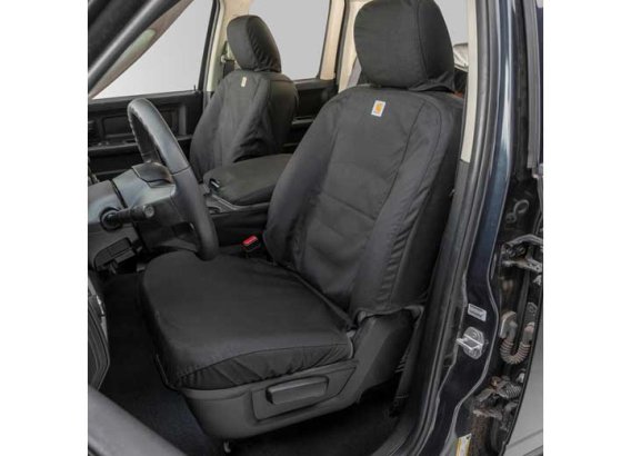 Carhartt Super Dux SeatSaver Custom Front Row Seat Covers for Vehicles - Black
