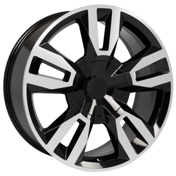 Chevy Tahoe 22"x9" Replica Black Machined Wheel CV40 OE Wheels