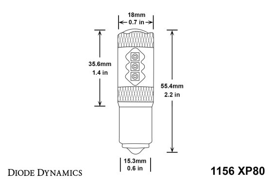 1156 XP80 LED Amber pr Diode Dynamics DD0007P