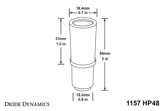 1157 LED Bulb HP48 LED Amber pr Diode Dynamics DD0013P