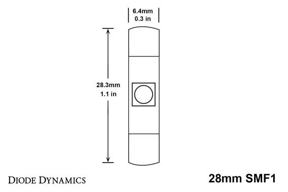 28mm SMF1 LED Bulb Amber pr Diode Dynamics DD0038P