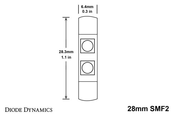 28mm SMF2 LED Bulb Amber pr Diode Dynamics DD0044P