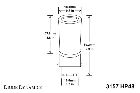 3157 LED Bulb HP48 LED Cool White Single Diode Dynamics DD0057S