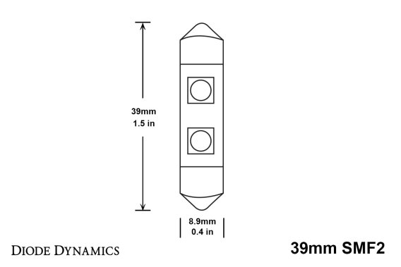 39mm SMF2 LED Bulb Cool White Single Diode Dynamics DD0092S