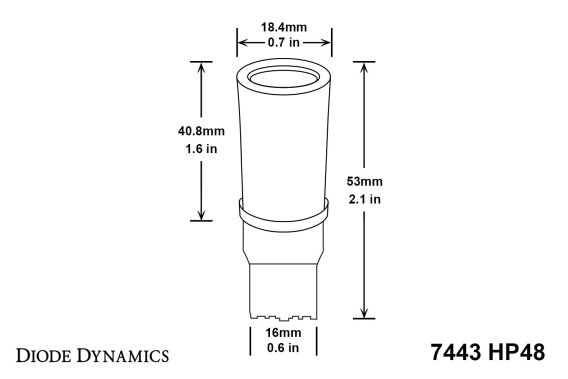 7443 LED Bulb HP48 LED Amber pr Diode Dynamics DD0111P