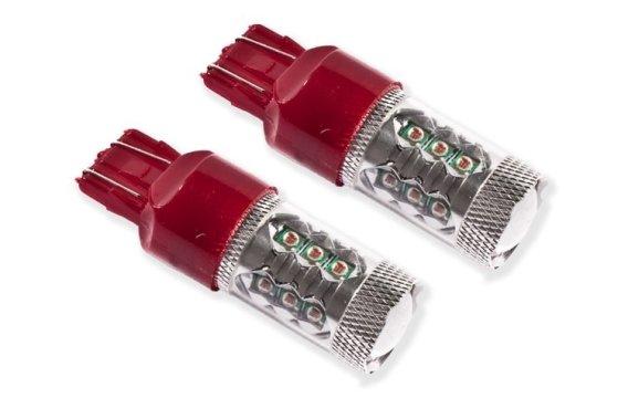 7443 LED Bulb XP80 LED Red Single Diode Dynamics DD0115S