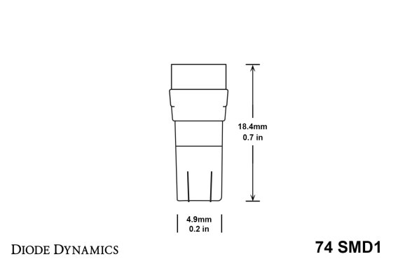 74 SMD1 LED Bulb Warm White pr Diode Dynamics DD0121P