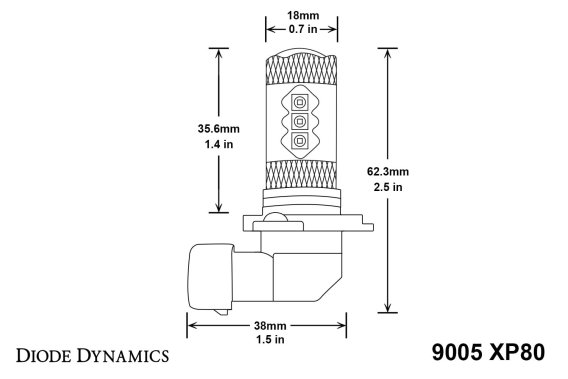 9005 XP80 LED Cool White pr Diode Dynamics DD0134P