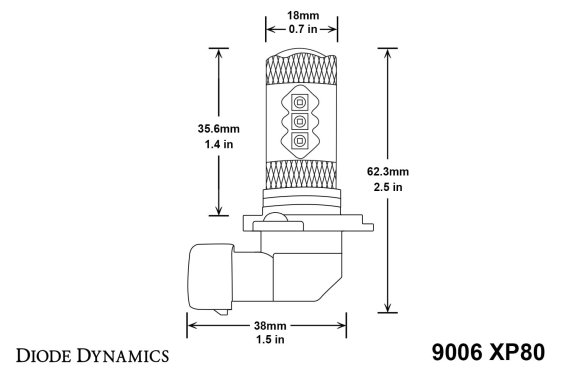 9006 XP80 LED Cool White pr Diode Dynamics DD0142P