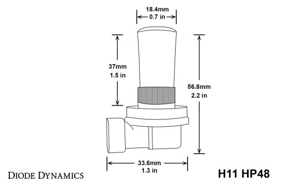 H11 HP48 LED Cool White pr Diode Dynamics DD0158P