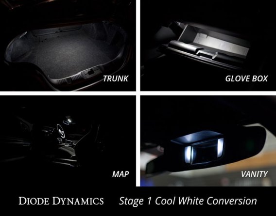 Interior Light Kit for 15-17 Mustang Stage 2 Red Diode Dynamics DD0224