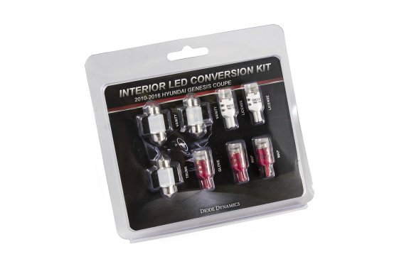 For 2010-2016 Hyundai Genesis Coupe Interior Kit Stage 2 Red Diode Dynamics