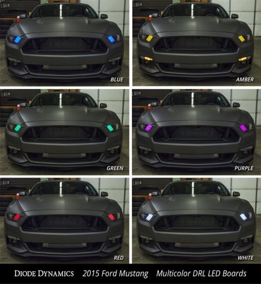 For 2015-2016 Ford Mustang RGBW DRL LED Boards Diode Dynamics DD2007