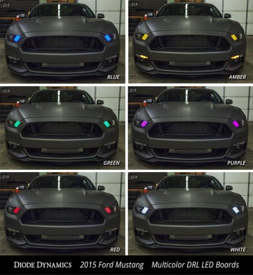 For 2015-2016 Ford Mustang RGBWA DRL LED Boards (USDM) Diode Dynamics