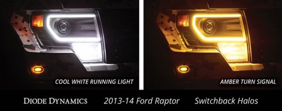 For Raptor 2013 Switchback Halo Lights LED Kit Diode Dynamics DD2172