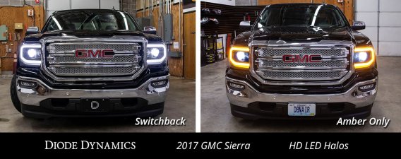 For GMC Sierra LED Halos Switchback 16-18 Sierra 1500 Diode Dynamics DD2177