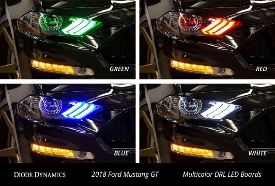 For 2018 Ford Mustang RGBW DRL LED Boards USDM/EU Diode Dynamics DD2245