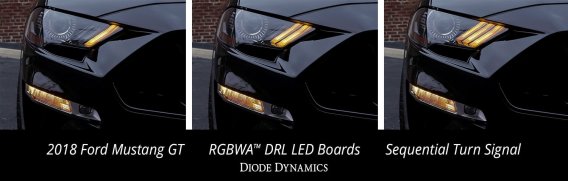 For 2018 Ford Mustang RGBW DRL LED Boards USDM/EU Diode Dynamics DD2245
