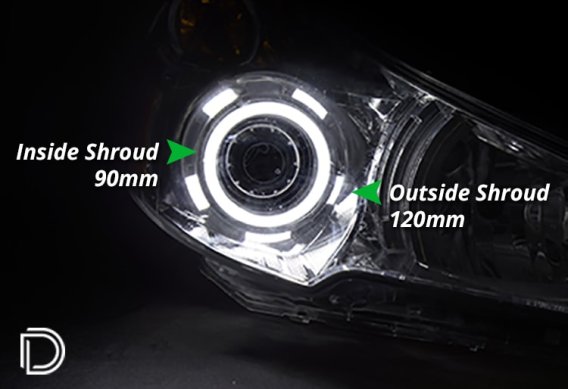 Halo Lights LED 90mm/120mm Red Four Diode Dynamics DD2268