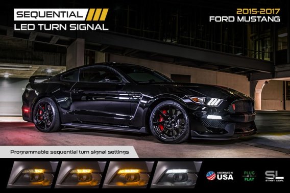Sequential LED Turn Signals for 2015-2017 Ford Mustang Smoked Diode Dynamics