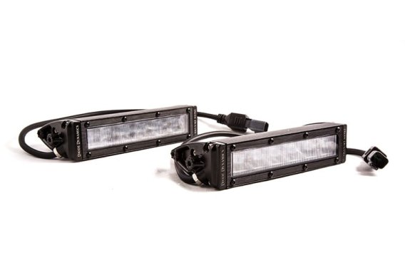 6" LED Light Bar Single Row Straight SS6 White Wide Light Bar pr Diode Dynamics