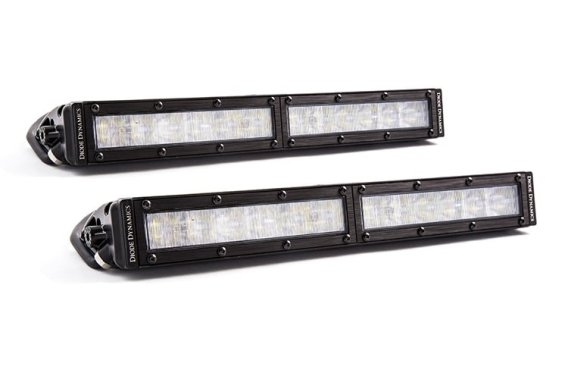 12" LED Light Bar Single Row Straight Clear Wide pr Stage Series Diode Dynamics